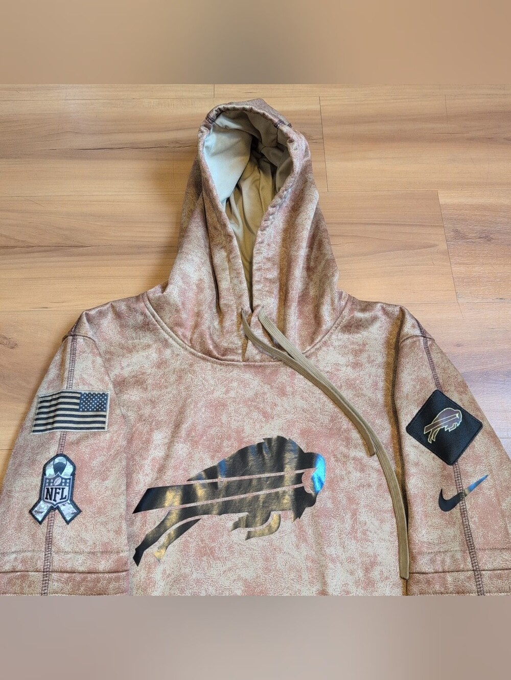 Buffalo Bills Hoodie Mens Small Salute to Service Hooded Sweatshirt NFL Sideline